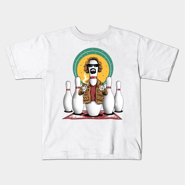 The Pin Lebowski Kids T-Shirt by Vincent Trinidad Art